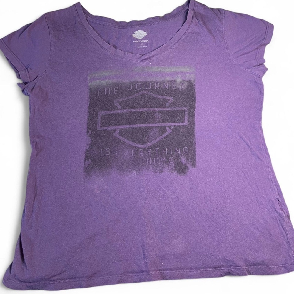 Purple V-Neck Harley Davidson Women's Top